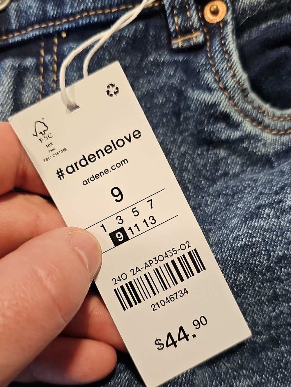 Ardene NWT 30x26 Dark Blue Wide Leg Jeans - Picture 6 of 6